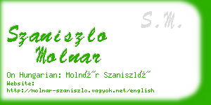 szaniszlo molnar business card